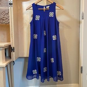 Leifsdottir AmapolaBleu A-Line Dress w/ Embroidery and Beads - Size 0 - Like New